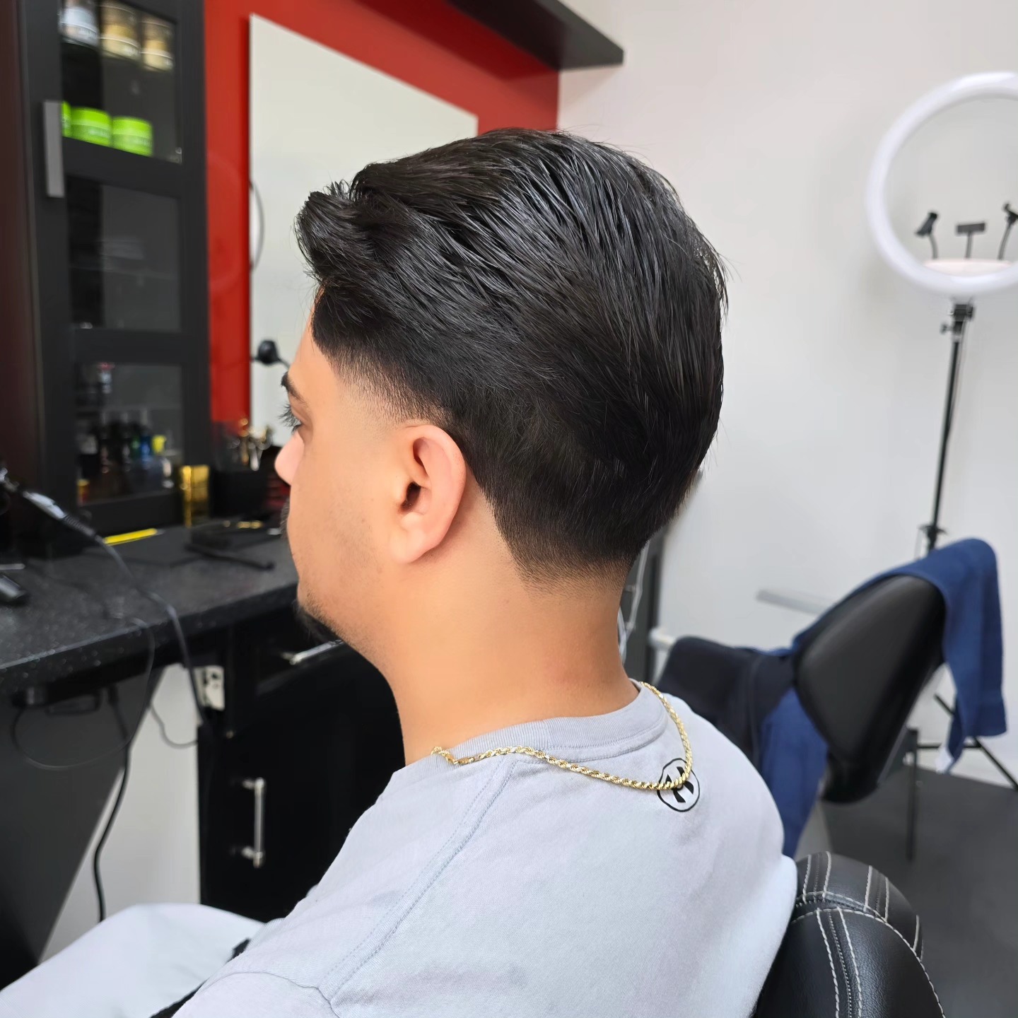 Taper met gestylede bovenkant, zijaanzicht